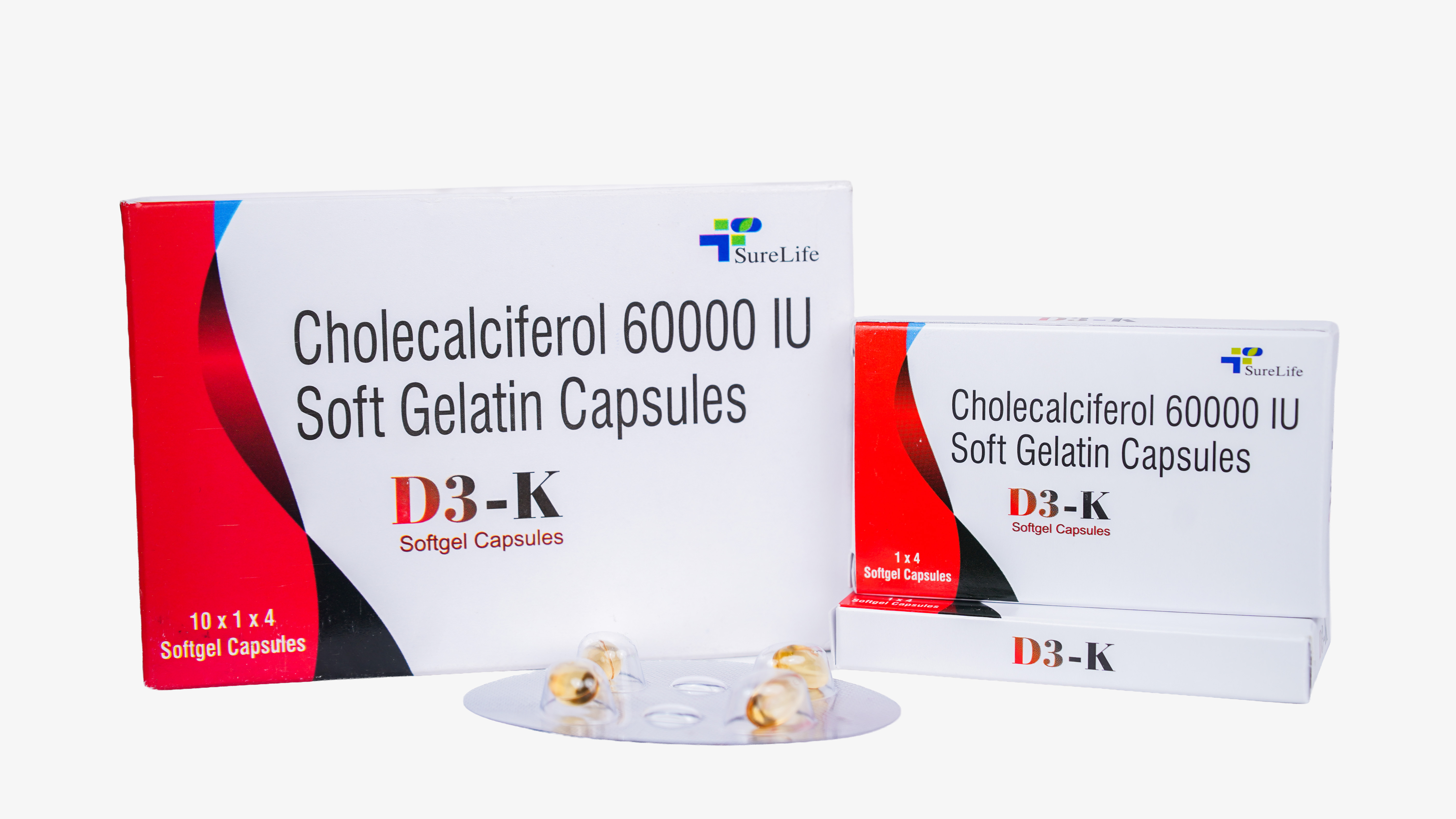 D3K Softgel Capsule packaging and blister strip