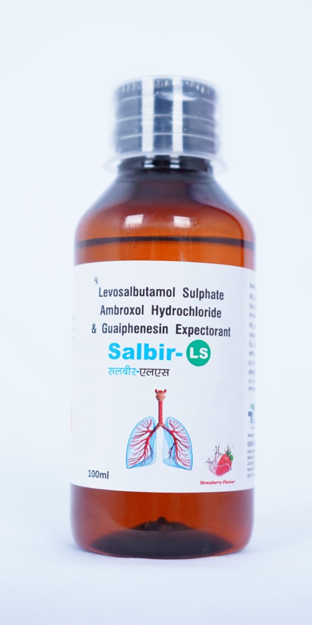 Salbir-LS expectorant bottle